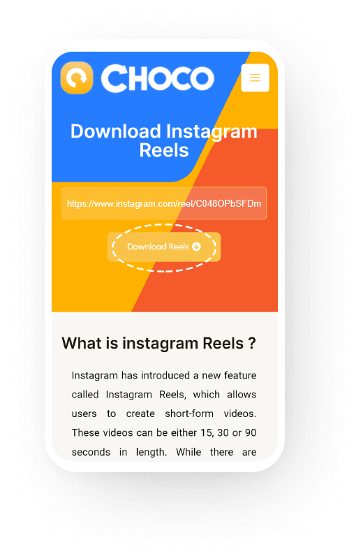 choco reels downloader